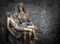 Religious bronze statue representing the piety of Michelangelo Royalty Free Stock Photo