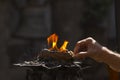 Religious buddhist ritual in Kathmandu