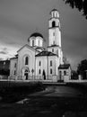 Orthodox church dedicated to the Protection of the Holy Virgin in Brod, Bosnia and Herzegovina Royalty Free Stock Photo