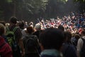 Religious celebrations of the elevation of the holy cross in the sanctuary of St. Anna on Mount St. Anna