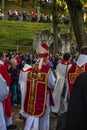 Religious celebrations of the elevation of the holy cross in the sanctuary of St. Anna on Mount St. Anna