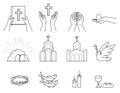 Religious Christian symbols and signs Royalty Free Stock Photo