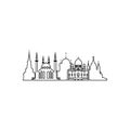 religious cityscape icon. Element of Cityscape for mobile concept and web apps icon. Outline, thin line icon for website design