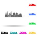 religious cityscape multi color style icon. Simple glyph, flat of cityscape icons for ui and ux, website or mobile