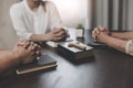 Religious concepts, The hands of a group of teenagers holding a cross. Eucharist Therapy Bless God Helping Repent Catholic Easter Royalty Free Stock Photo