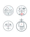 Religious contemporary minimal symbols