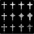 Religious cross design collection Royalty Free Stock Photo