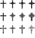 Religious cross design collection Royalty Free Stock Photo