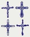 Religious cross design collection Royalty Free Stock Photo