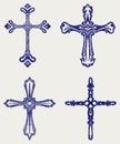 Religious cross design collection Royalty Free Stock Photo