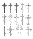 Religious cross design collection Royalty Free Stock Photo