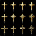 Religious cross design collection Royalty Free Stock Photo