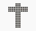 Religious cross icon illustrated