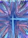 Religious cross stained glass illustration Royalty Free Stock Photo