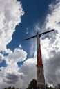 Religious Cross on top of a mountain in Peru