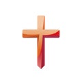 Religious cross on a white background. Christianity logo.