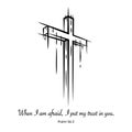 Religious crucifix cross illustration