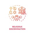 Religious discrimination concept icon