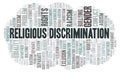 Religious Discrimination - type of discrimination - word cloud