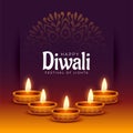 Religious diwali stylish banner festival background