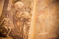 Religious drawing from a 300 years old roman book in latin language