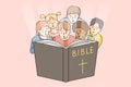 Religious education and bible concept. Royalty Free Stock Photo