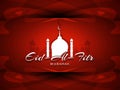 Religious Eid Al Fitr Mubarak background design.