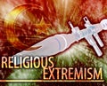 Religious extremism Abstract concept digital illustration