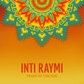 Poster for the ancient pagan festival Inti Raymi