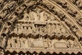Religious fresco on Cathedral of Amiens