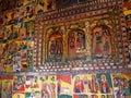 Religious frescoes on the walls of the Tana Haik Asus United monastery on Lake Tana in Ethiopia Royalty Free Stock Photo