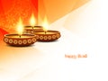 Religious happy diwali background design. Royalty Free Stock Photo