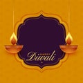 Religious happy diwali wishes card design