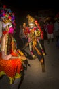 Religious hindu holiday in India. Festive night festival