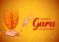 Religious holiday background for Happy Guru Purnima festival celebrated in India Royalty Free Stock Photo