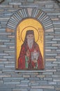 Religious icon on church wall