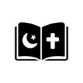 Black solid icon for Religious, holy and pray Royalty Free Stock Photo