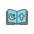 Color illustration icon for Religious, holy and pray Royalty Free Stock Photo