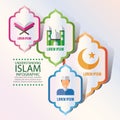 religious infographic. Vector illustration decorative design Royalty Free Stock Photo