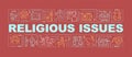 Religious issues word concepts banner