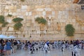 Religious jews, praying at the Wailing Wall, womens sector, Jerusalem Royalty Free Stock Photo