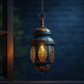 Religious lantern exudes ornate elegance, casting a warm glow symbolizing spirituality