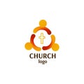 Religious logo with christian elements for branding Royalty Free Stock Photo