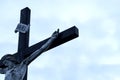 Religious monument - Jesus on the cross Royalty Free Stock Photo