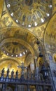 Religious mosaic painting on the dome of St. Marco Church intern Royalty Free Stock Photo