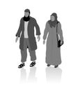 Religious muslim man and islamic woman from Middle East with local clothes