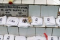 Religious objects are waiting for a blessing on the grave of Croatian missionaries, Jesuit father Ante Gabric in Kumrokhali, India