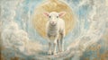 Religious painting of both Judaism and Christianity, lamb as a symbol of innocence and purity.