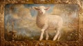 Religious painting of both Judaism and Christianity, lamb as a symbol of innocence and purity.