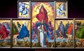 Religious painting in the Hospices de Beaune - Beaune - France Royalty Free Stock Photo